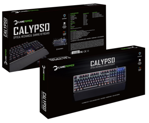 GAMEPOWER CALYPSO SİYAH OPTİK MEKANİK SU GEÇİRMEZ GAMING KLAVYE MAVİ SWITCH - 9