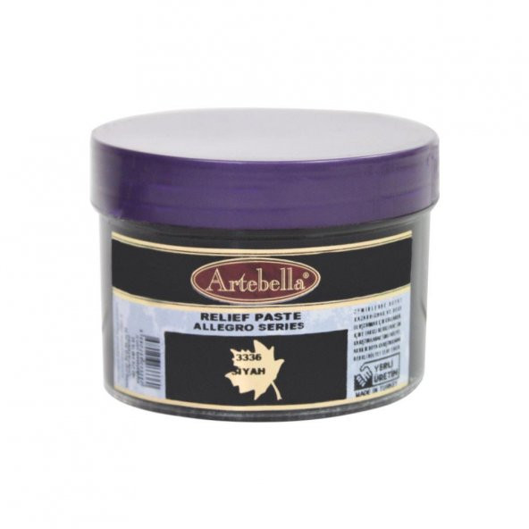 Artebella Allegro Rölyef Pasta 3336 Siyah 160 ml