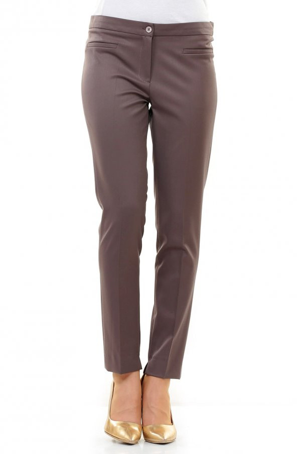 BAYAN BİLEKTE PANTOLON,SORALLİNE,1683,VİZON, - 2