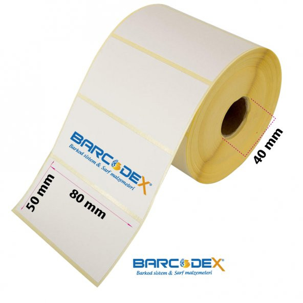 80 mm x 50 mm Eco Termal Etiket (1.000)