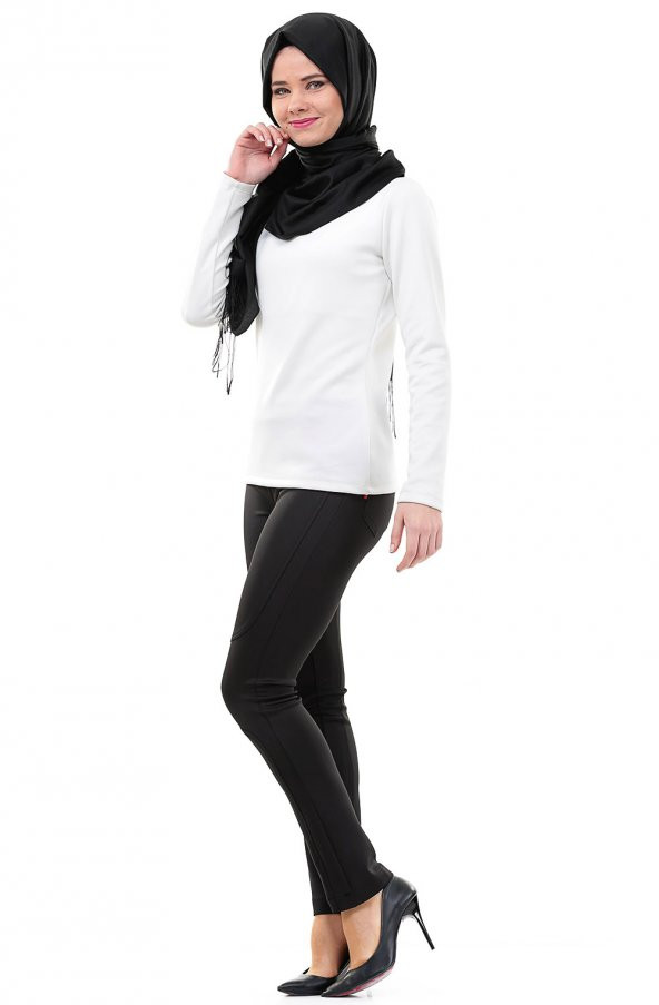 BAYAN SCUBA PANTALON SPOR SORALLİNE1684SİYAH - 3
