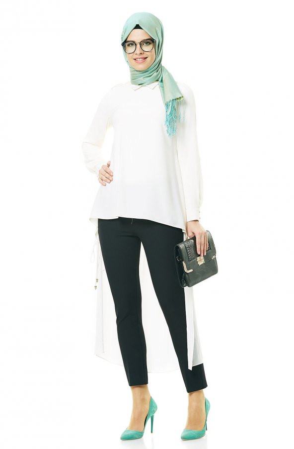 BAYAN KOT MODEL PANTOLONSORALLİNE1689SİYAH - 2