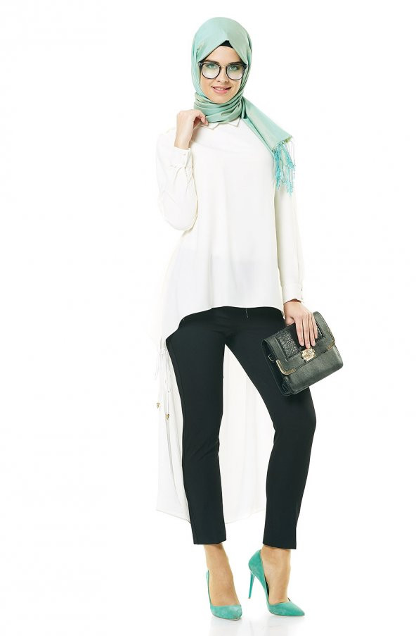 BAYAN KOT MODEL PANTOLONSORALLİNE1689SİYAH - 3