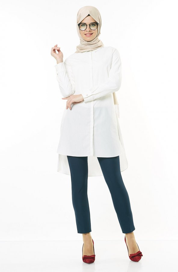 BAYAN KOT MODEL PANTOLON SORALLİNE1689LACİVERT - 2