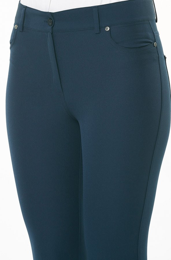 BAYAN KOT MODEL PANTOLON SORALLİNE1689LACİVERT - 4