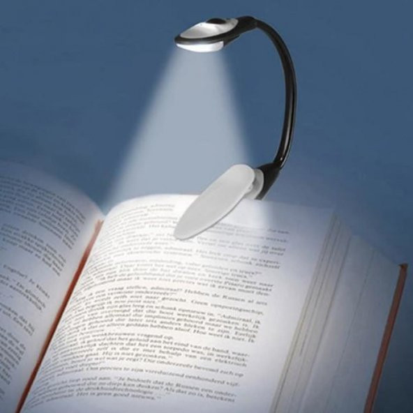 Kitap Okuma Lambası Led Book Light Kıskaçlı Işık Pilli Aydınlatma