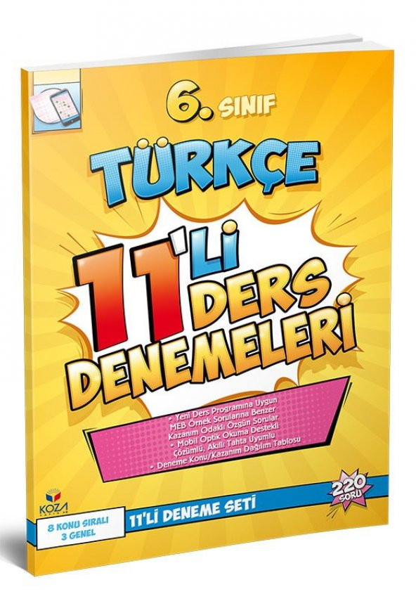 Koza Yayın 6. Sınıf Türkçe 11'Li Deneme Seti