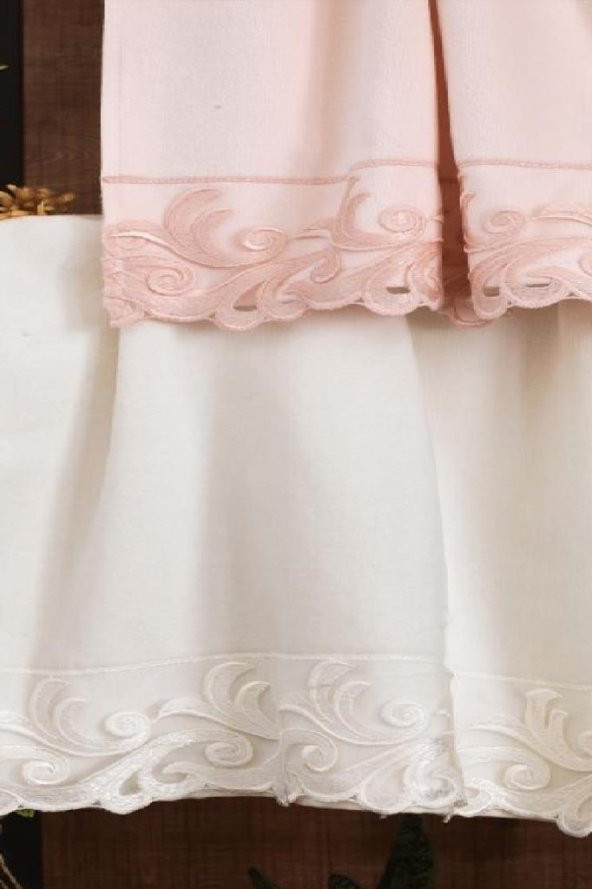 Çeyiz Diyarı Belinda 2li El Yüz Havlu Seti - Resim 4