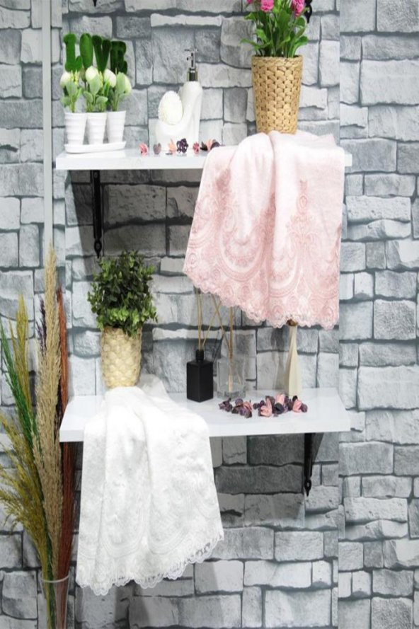 Çeyiz Diyarı Mihrimah 2li El Yüz Havlu Seti - 4