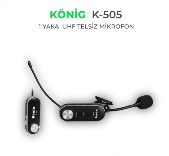 König K-505 UHF Yaka Tip Telsiz Miktofon