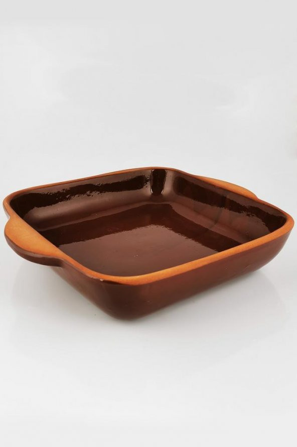 El Yapımı Toprak Güveç Kare Fırın Kabı Tepsisi - 2