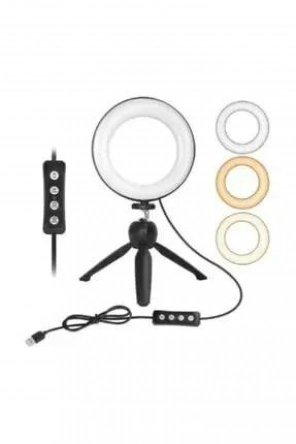 Makyaj Çekim Ring Light Selfie Işık tripod ışık 16CM Stand - 2