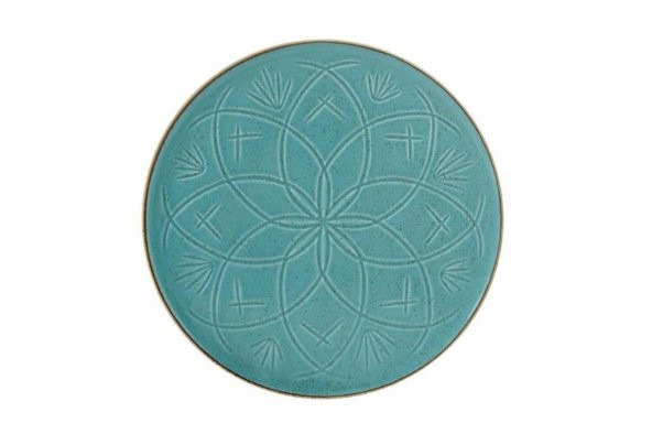 Porland Christina Turkuaz Düz Tabak 27cm - 2