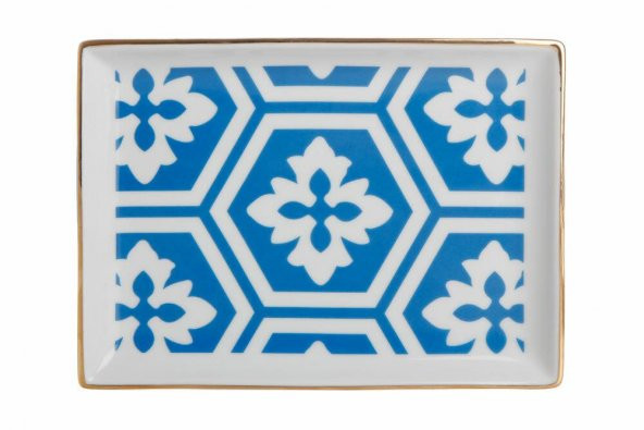 Porlan Morocco Desen2 Mavi Kahvaltı Tabağı 18cm