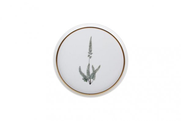 Porland Botanical Desen1 Düz Tabak 21cm