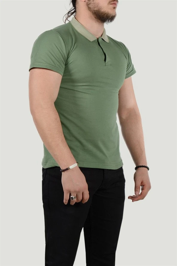 Erkek Polo Yaka T-Shirt 20K-3400569 Yeşil