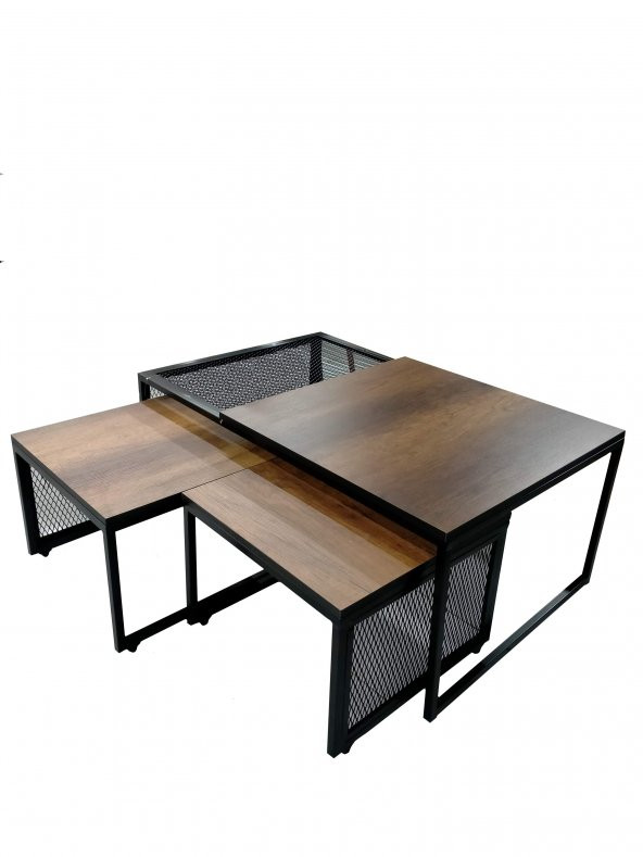 Nergiz 3 lü Metal Orta Sehpa - 3