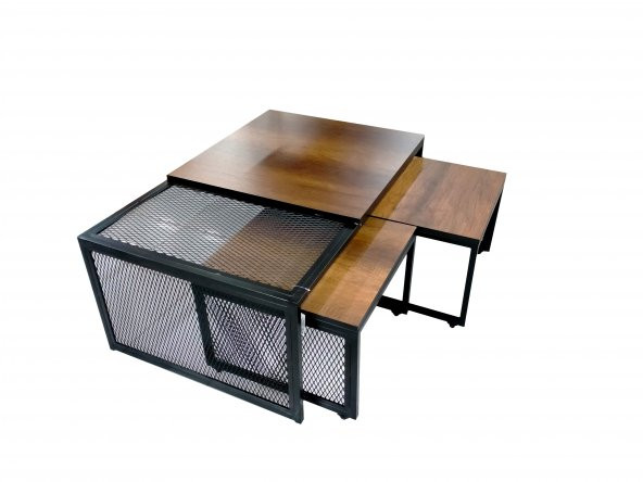 Nergiz 3 lü Metal Orta Sehpa - 5