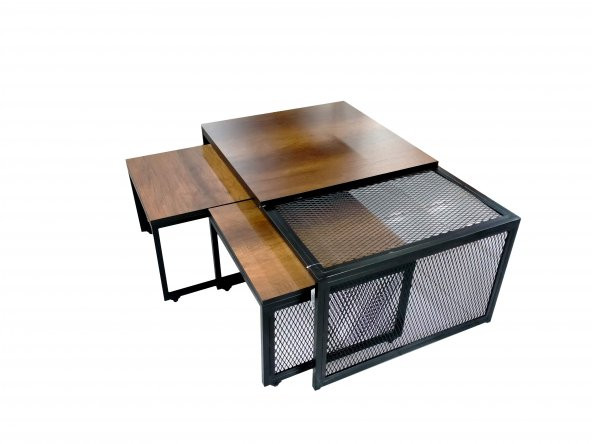 Nergiz 3 lü Metal Orta Sehpa - 6