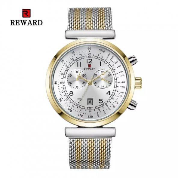 Reward Vıp Erkek kol saati Gümüş Kordon Takvim li Saat - 2