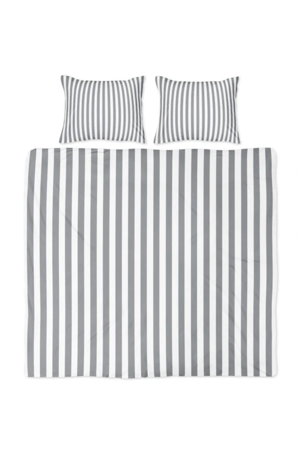 Back To Basics - Gri Çizgili Tek Kişilik Nevresim Takımı