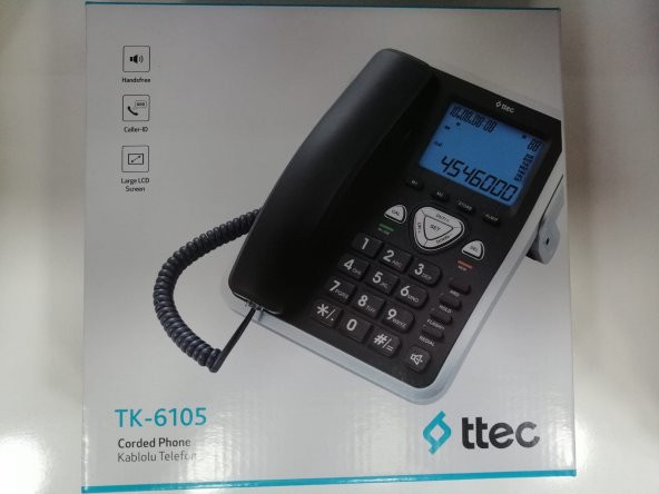 TTEC TK-6105 Siyah-Gümüş Masa Üstü Telefon - 2