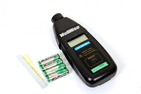 Wellhise DT2234B Dijital RPM Ölçer Lazer Takometre 1-99999 RPM Temassız Takometre