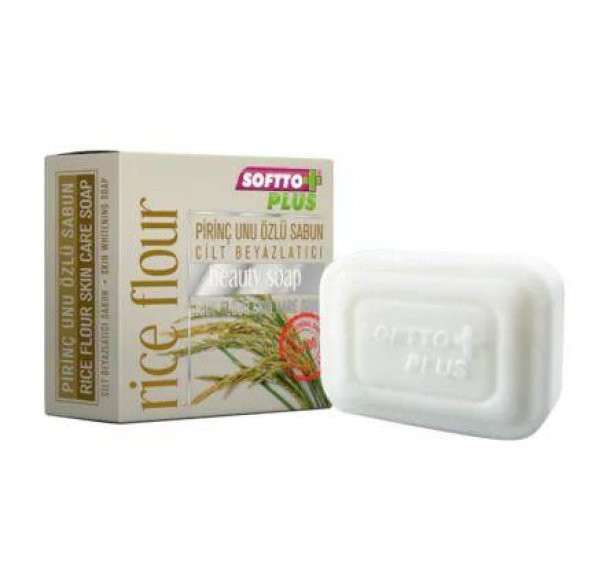 Softto Plus Sabun 100gr Pirinç Özlü Cilt Beyazlatıcı