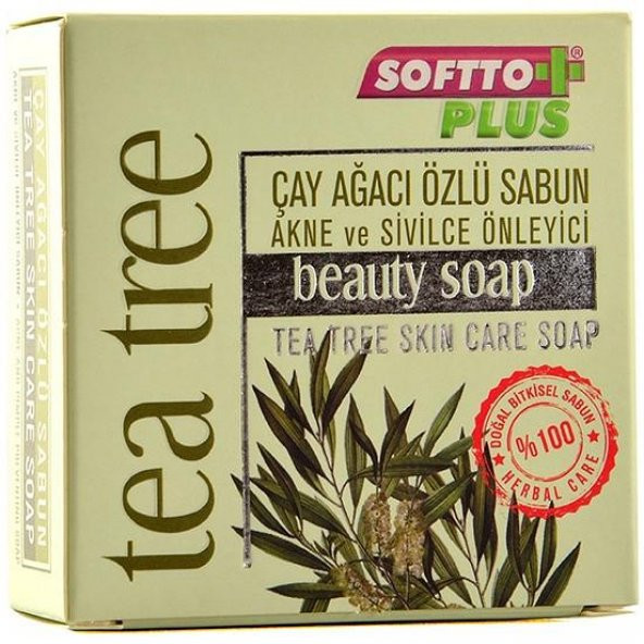 Softto Plus Sabun 100gr Çay Ağacı Özlü Akne ve Sivilce Önleyici