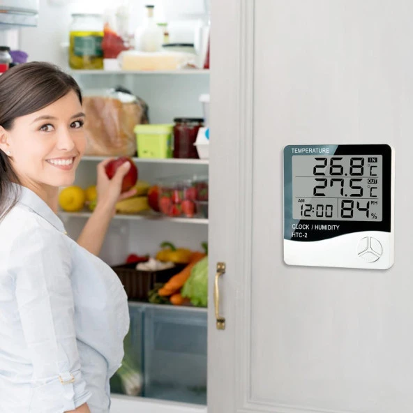 Wellhise Htc-2 Saatli Nem Ölçer Ve Dijital Termometre Hafızalı - 5