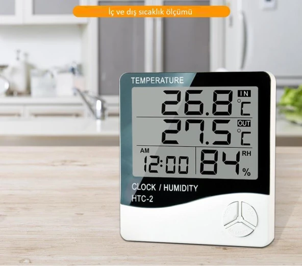 Wellhise Htc-2 Saatli Nem Ölçer Ve Dijital Termometre Hafızalı - 6