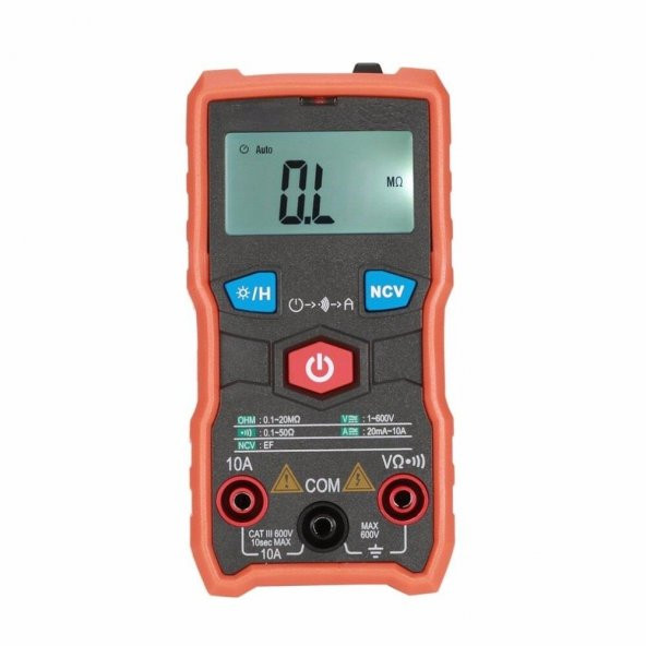 WellHise XT803 Multimetre Dijital Otomatik Akım Voltaj Ölçer Avometre - Resim 3