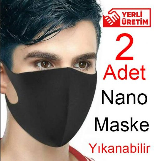 2 Adet Nano Ağız Maskesi 3 Kat Air Teknoloji Su Geçirmez Eldiven