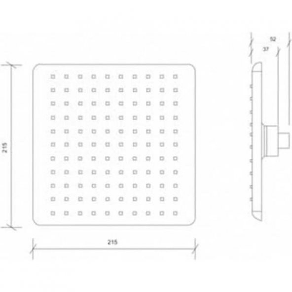 Tema Tetra Banyo Tepe Duş Başlığı Başlık Kireç Kırıcılı Sistem - 2