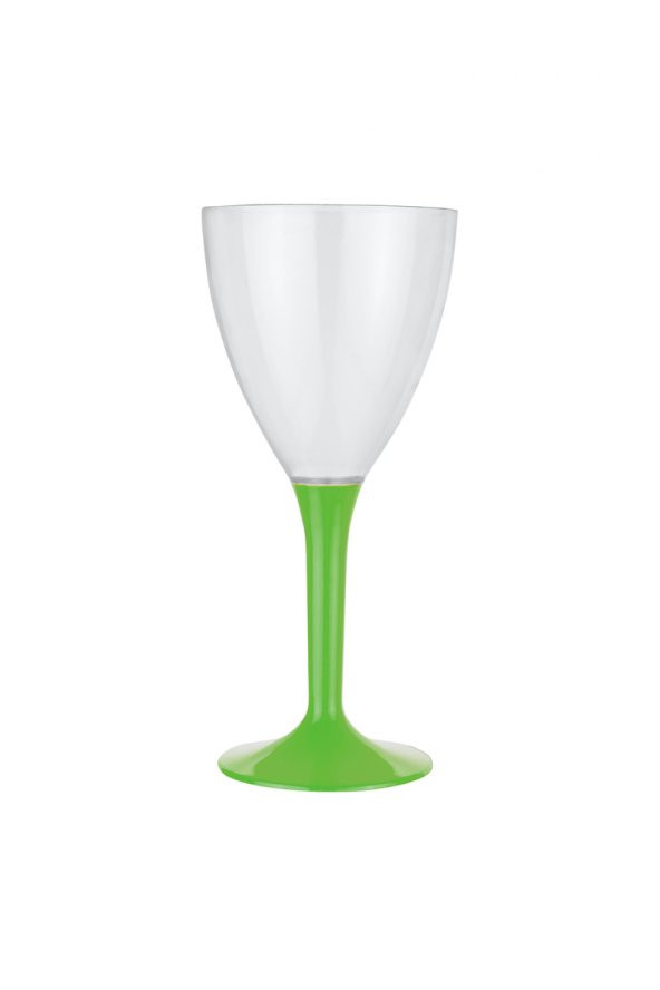 Plastik Kadeh Bardağı Lüks Açık Yeşil 10 Adet Roll-Up