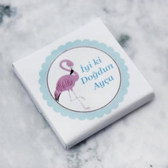 48 Adet İsim Etiketli Flamingo Madlen Bebek Çikolatası - 2