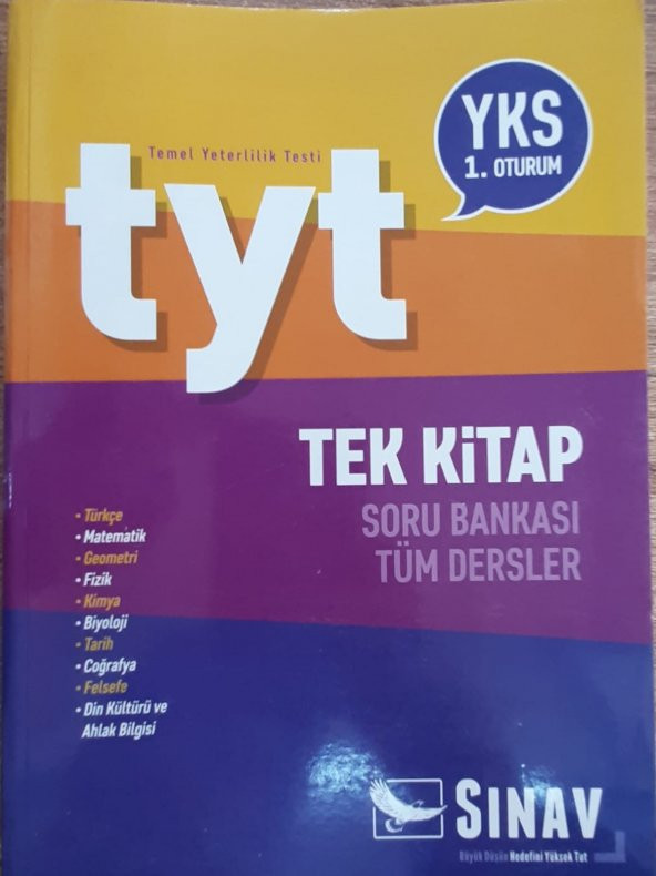 SINAV YAYINLARI TYT TEK KİTAP