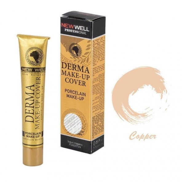 New Well Derma Make-up Cover Porselen Kapatıcı Fond.COPPER