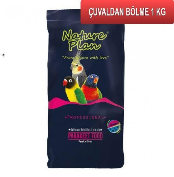 Nature Plan Paraket Yemi 1 Kg (ÇUVALDAN BÖLME)