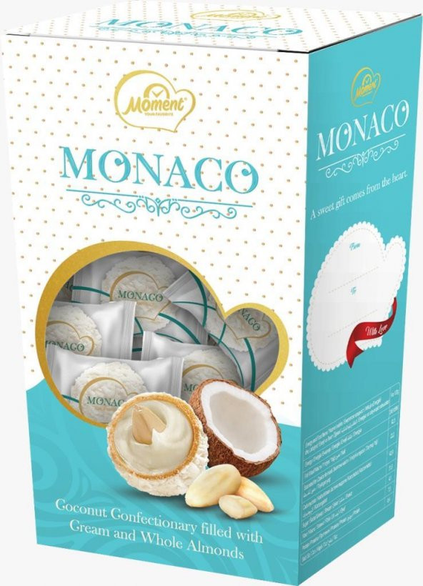 Moment Monaco Hindistan Cevizli Badem Dolgulu 150 Gr Çikolatalı Gofret