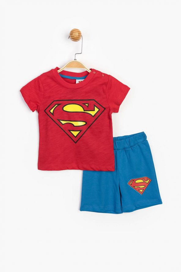 Süperman Erkek Çocuk Lisanslı Şortlu 2 li Takım