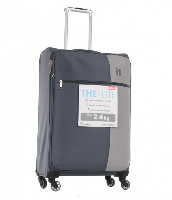 İT Luggage Ultra Light Kumaş Valiz Büyük ve Orta Boy Seti Gri 2152 - 3