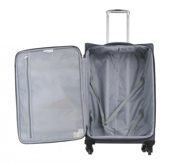 İT Luggage Ultra Light Kumaş Valiz Büyük ve Orta Boy Seti Gri 2152 - 4