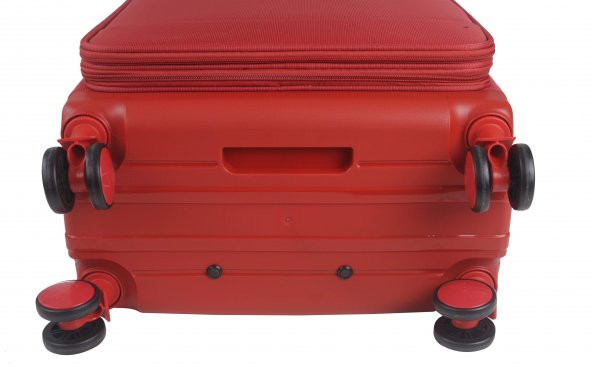 C.A.P Polo Hybrid 3lü Set Valiz Seti 8 Tekerlek Kırmızı 126 - 8