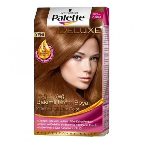 Palette Deluxe Saç Boyası 7-554 Altın Karamel