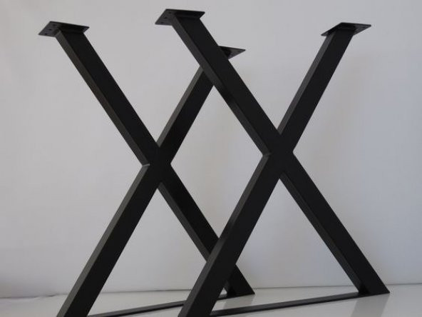 X Tarz metal masa ayak seti sehpa dekoratif retro ayak