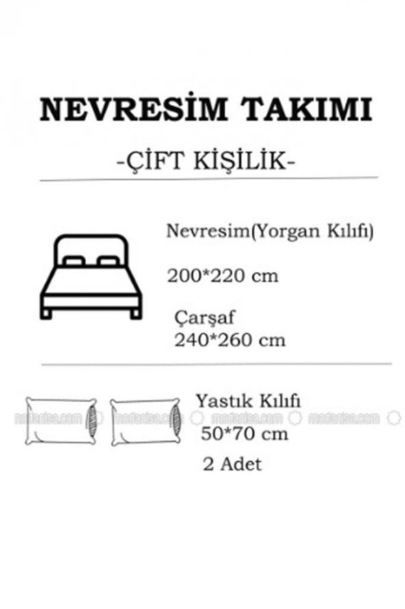 Mirella Çift Kişilik Nevresim Takımı Cappucino - Resim 3