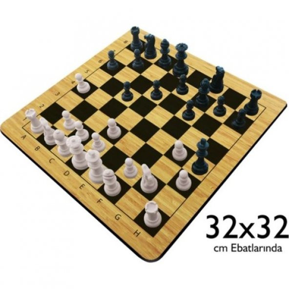 REDKA AHŞAP SATRANÇ TAKIMI-BÜYÜK BOY- 32x32 cm -ORİJİNAL ÜRÜN-KARGO BEDAVA - 2