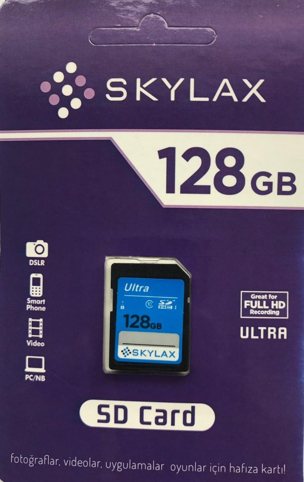 128 GB SKYLAX SD HAFIZA KARTI
