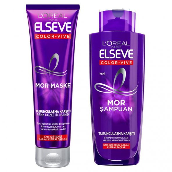Loreal Elseve Color-Vive Silver Mor Şampuan 200 ml + Maske 150 ml